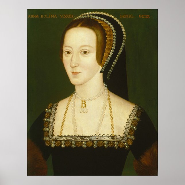 Anne Boleyn Second Wife of Henry VIII Portrait Poster (Front)
