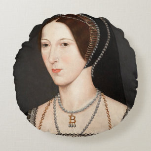 Anne Boleyn Tudor Queen Hever Castle Round Cushion