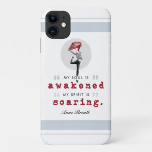 Anne Bronte Poem Quote - My Soul is Awakened iPhone 11 Case