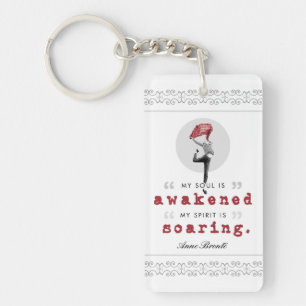 Anne Bronte Poem Quote - My Soul is Awakened Key Ring