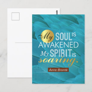 Anne Bronte Poem Quote - My Soul is Awakened Postcard