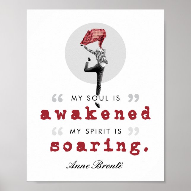 Anne Bronte Poem Quote - My Soul is Awakened Poster (Front)