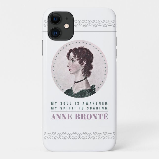 Anne Bronte Portrait and Quote My Soul is Awakened Case-Mate iPhone Case (Back)