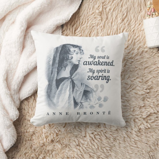 Anne Bronte Quote My Soul Is Awakened Cushion (Blanket)