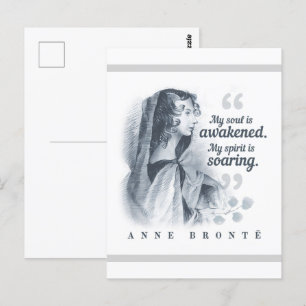 Anne Bronte Quote My Soul Is Awakened Postcard