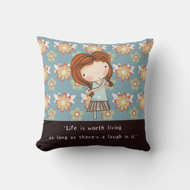 Anne Classic Literature Quote Vintage Nursery Cushion (Front)
