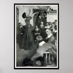 Anne Hutchinson Preaching in her House in Boston Poster
