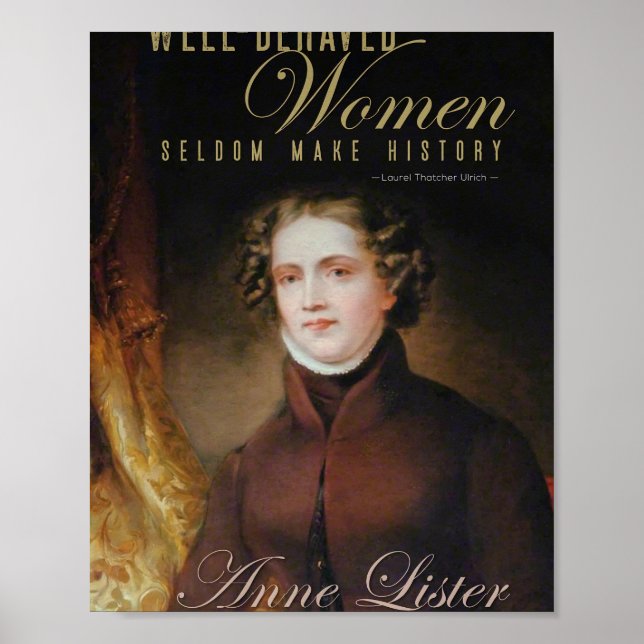 Anne Lister Gentleman Jack portrait  Poster (Front)