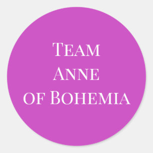 Anne of Bohemia Queen of England Classic Round Sticker