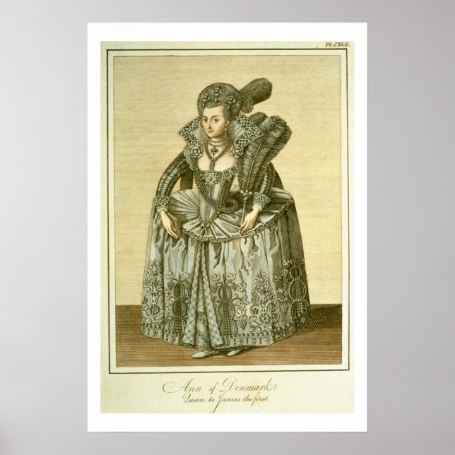 Anne of Denmark (1574-1619) wife of James I, illus Poster (Front)