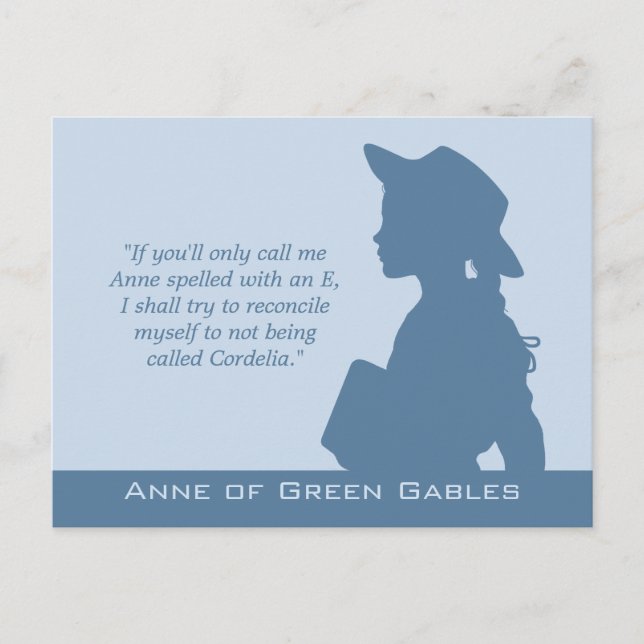 Anne of Green Gables CC0949 Montgomery quotes Postcard (Front)