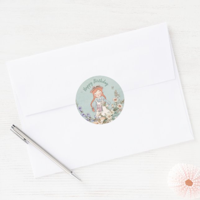 Anne of Green Gables Classic Round Sticker (Envelope)