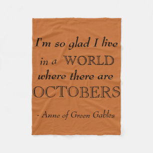 Anne of Green Gables Fall Fleece Blanket
