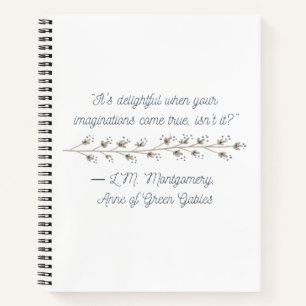 Anne of Green Gables Inspired  Notebook