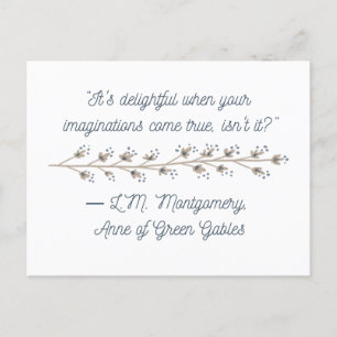 Anne of Green Gables Inspired Postcard