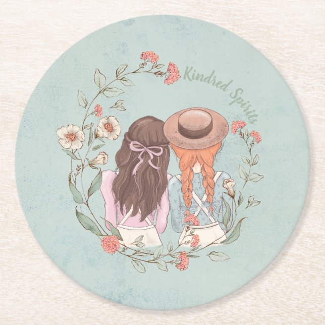 Anne of Green Gables | Kindred Spirit Round Paper Coaster (Front)