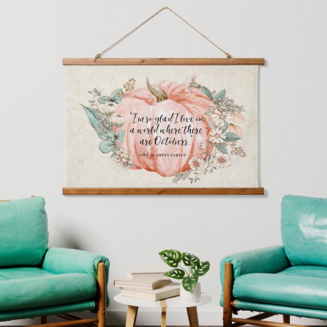 Anne of Green Gables October Quote  Hanging Tapestry (Living Room)