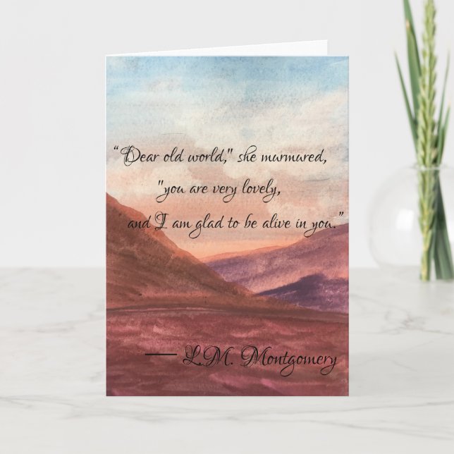 Anne of Green Gables Quote Card (Front)