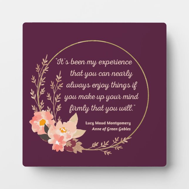 Anne Of Green Gables Quote I - Cute Style Plaque (Front)