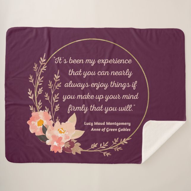 Anne Of Green Gables Quote I - Cute Style Sherpa Blanket (Front (Horizontal))