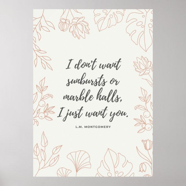 Anne of Green Gables Quote Poster (Front)