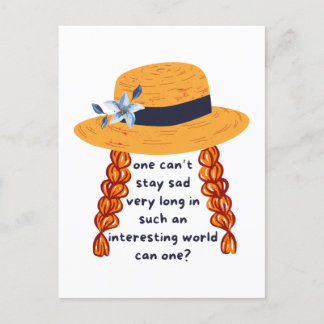 Anne Of Green Gables Shirley Book Quote Postcard
