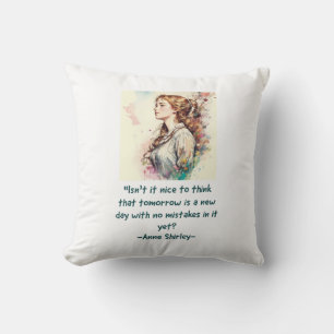 Anne of Green Gables watercolor print Cushion