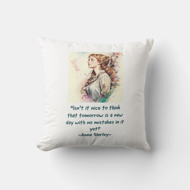Anne of Green Gables watercolor print Cushion (Front)