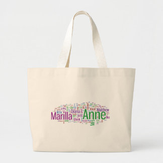 Anne of Green Gables Word Cloud Large Tote Bag
