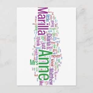 Anne of Green Gables Word Cloud Postcard