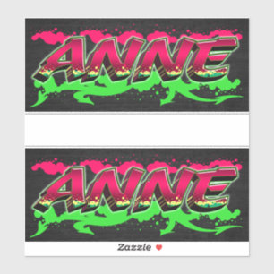 Anne Vorname Name Graffiti Aufkleber Sticker