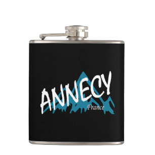 Annecy France Mountains Hip Flask