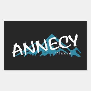 Annecy France Mountains Rectangular Sticker