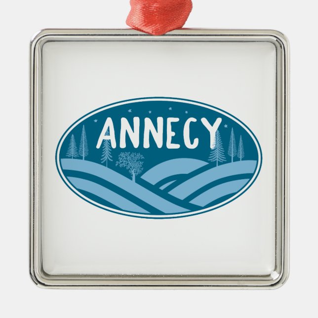 Annecy France Outdoors Metal Tree Decoration (Front)