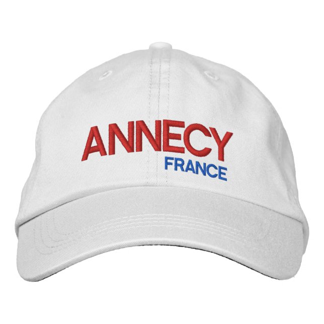 Annecy, France Personalised Adjustable Hat (Front)