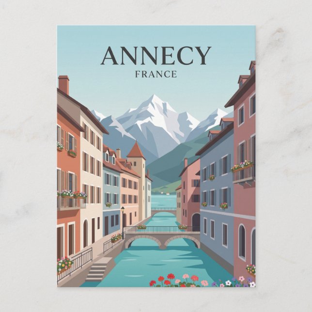 Annecy France Postcard (Front)