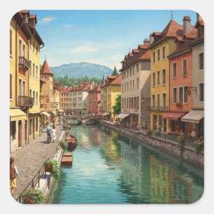 Annecy France Square Sticker