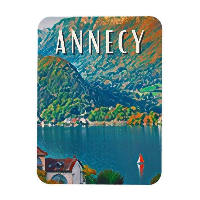 Annecy Photo Vintage  Magnet (Vertical)