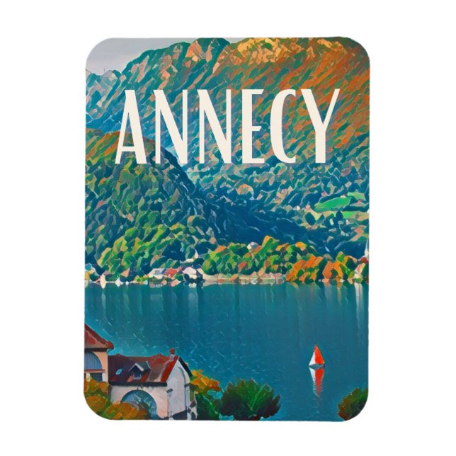 Annecy Photo Vintage  Magnet (Vertical)