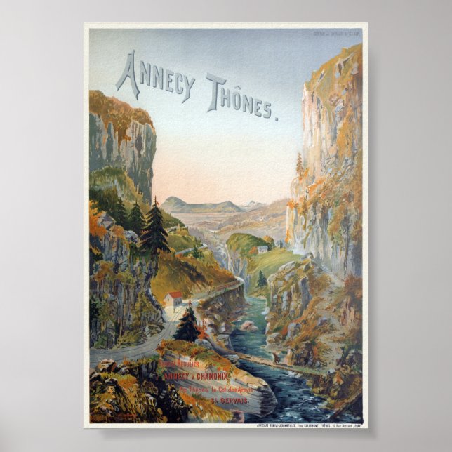 Annecy Thones Vintage Poster 1899 (Front)