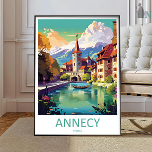 Annecy Travel Print Wall Art Annecy Wall Hanging