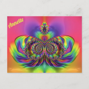 ANNETTE ~ 3D Design Pattern ~ Multi Colours Postcard