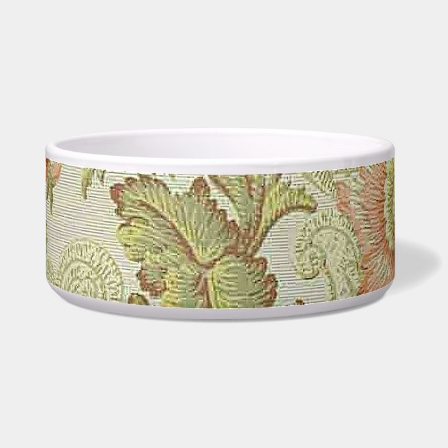 Annette Vintage Floral Pattern Pet Bowl (Front)