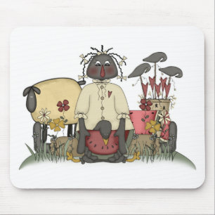 Annie Doll Sheep & Crows Mouse Mat