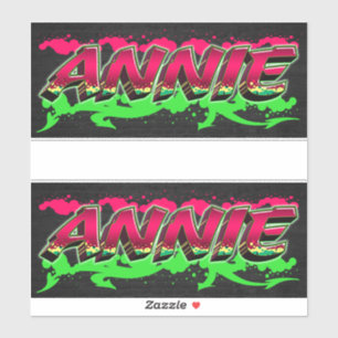Annie First Name Graffiti Sticker