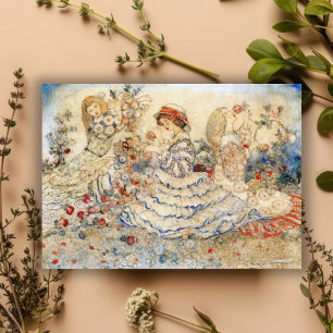 Annie French Gathering Roses Note Card