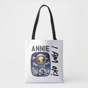 Annie I Am OK!   Song Lyrics Twist With Astronaut Tote Bag