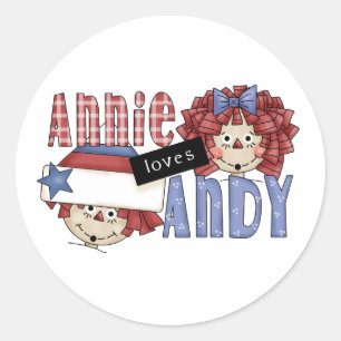 Annie Loves Andy Ragdoll Classic Round Sticker