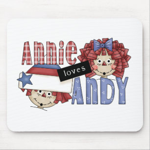 Annie Loves Andy Ragdoll Mouse Mat