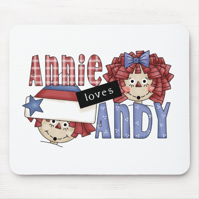 Annie Loves Andy Ragdoll Mouse Mat (Front)